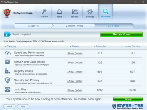 total system care download