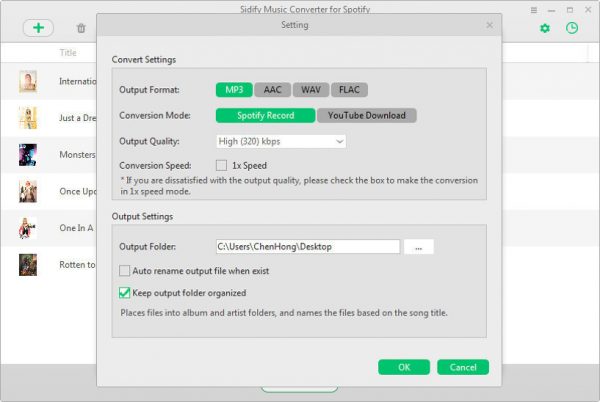setting-sidify-music converter