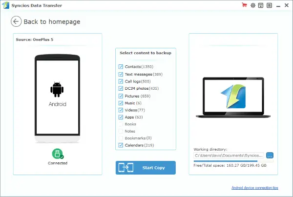 syncios samsung data transfer