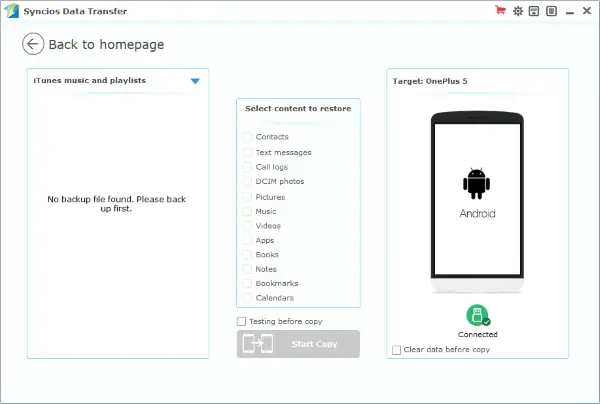 syncios data transfer 1.1.3 unsupported iphone 6