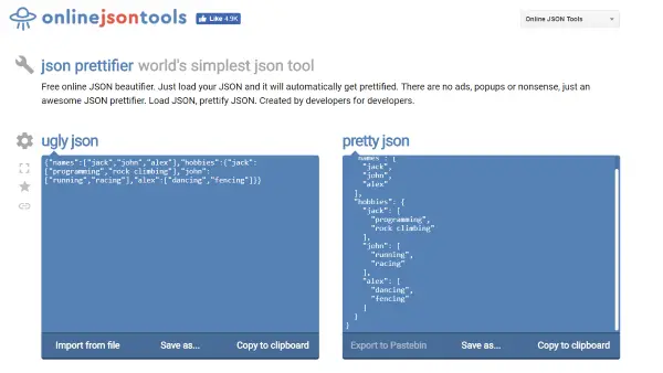 online json query tool