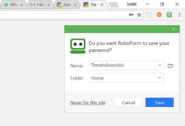 roboform password manager for chrome