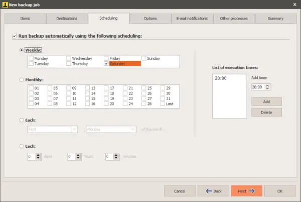 iperius backup finished with warnings