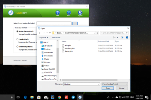 Recover forgotten iTunes Backup Password easily with iTunesKey or iSeePassword iTunes Password Recovery