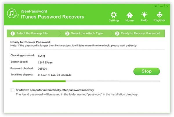 iTunes Backup Password image005