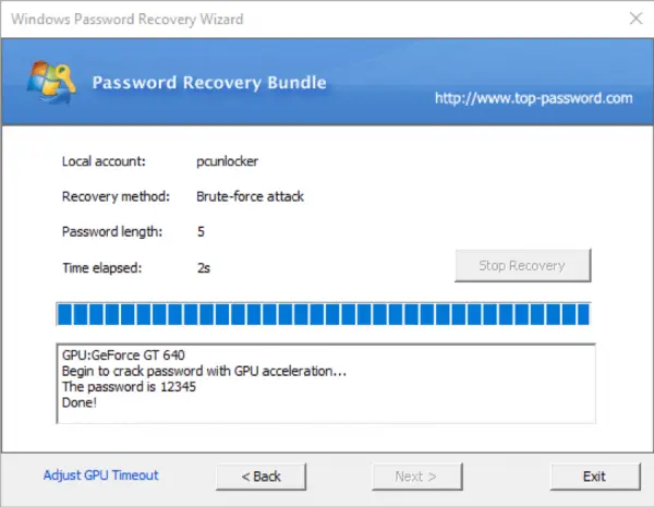 Windows Password Recovery 10