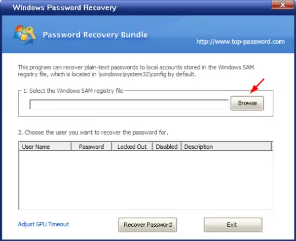 Windows Password Recovery 6