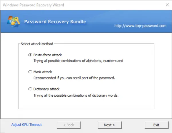 Windows Password Recovery 8