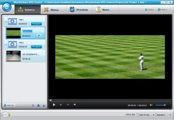 wondershare dvd creator trial limitations