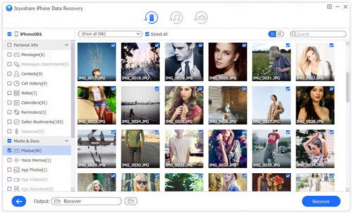 Recover lost data from iPhone using Joyoshare iPhone Data Recovery