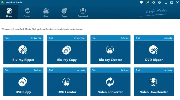 leawo blu ray copy software downloan