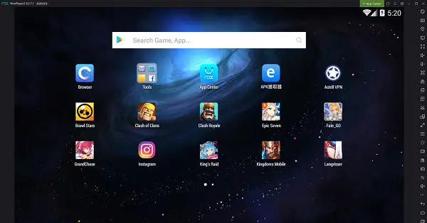 Nox App Player 7.0.5.8 instal the new for windows