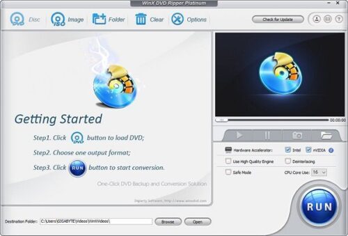 How to convert DVD to MP4 in three steps with WinX DVD Ripper Platinum