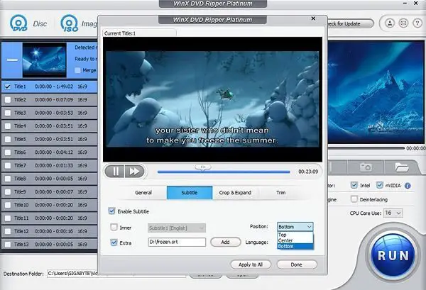 Edit DVD or ISO WINX DVD Ripper