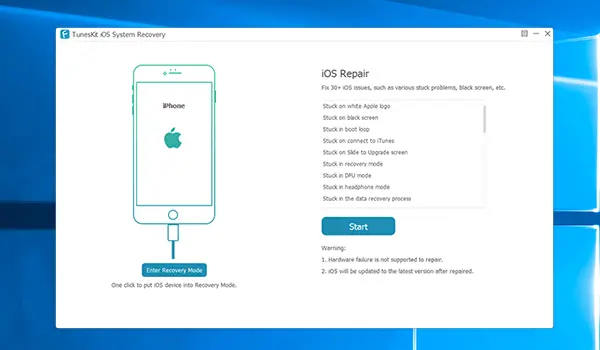 ios system recovery for windows tuneskit