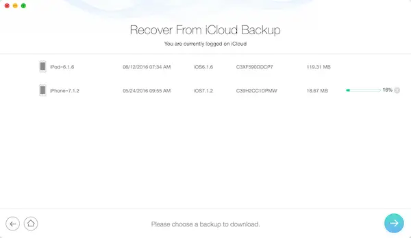 iCloud Backup Recover Data