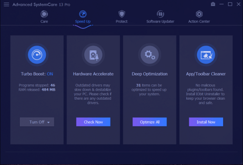 Advanced SystemCare Pro offers Deep-cleaning and strong Online Privacy Protection