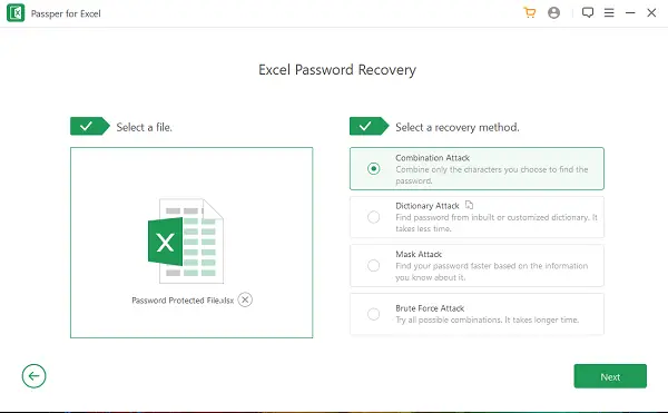 Passper Excel Password Recovery Tool