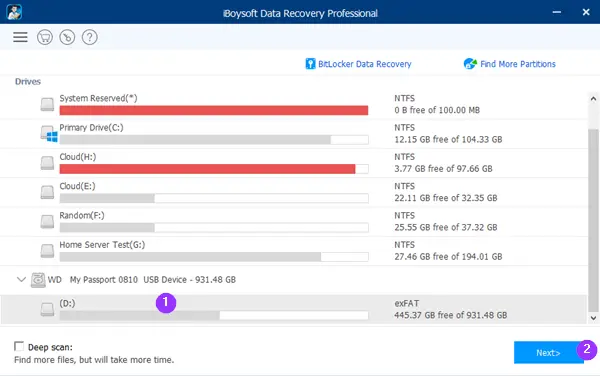 Recover deleted files from BitLocker Encrypted Drives