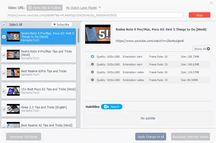 How to download videos from YouTube with WinX Downloader