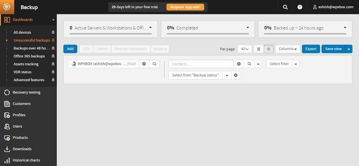 solarwind backup monitoring