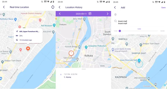 Location tracking with Wondershare FamiSafe