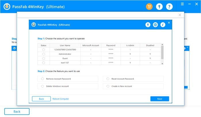 recover Windows User Password with PassFab 4WinKey