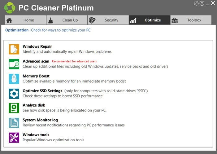 PC Cleaner Optimize