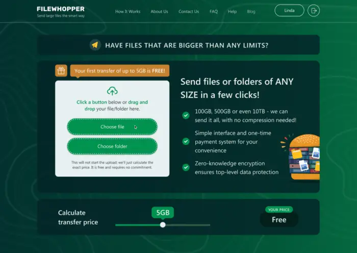 Filewhopper Review - Send Large Files or Folders Online