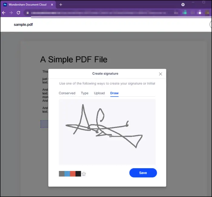 PDF Signature Wondershare