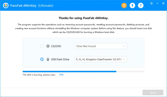 PassFab 4WinKey Recovery Disk