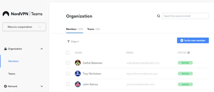 NordLayer Onboarding Members