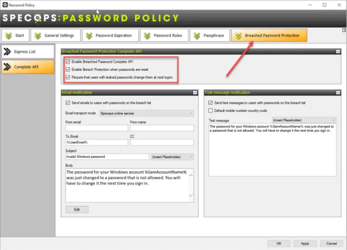 Specops Password Policy Breached Password Protection