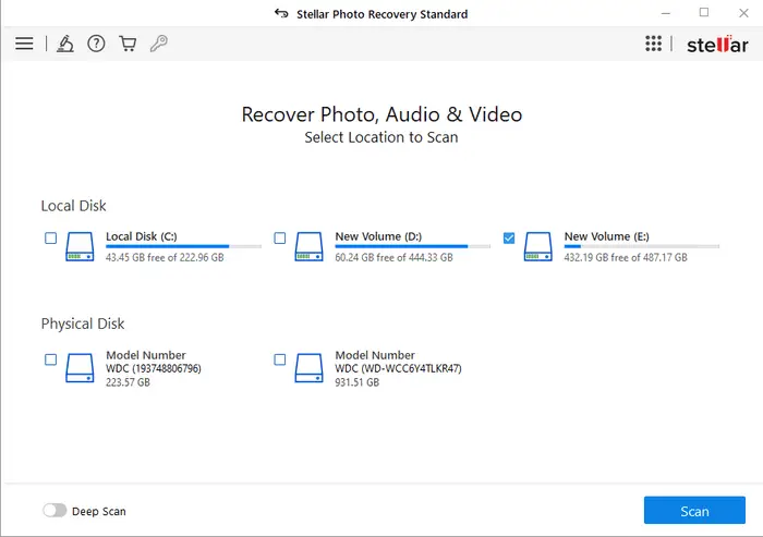 Stellar Photo Recovery Scan Drive