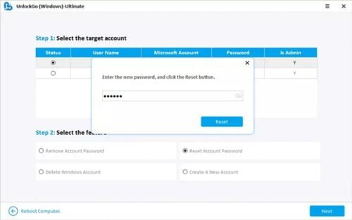 iToolab UnlockGo – Windows Password Recovery lets you reset all Windows Account Passwords easily