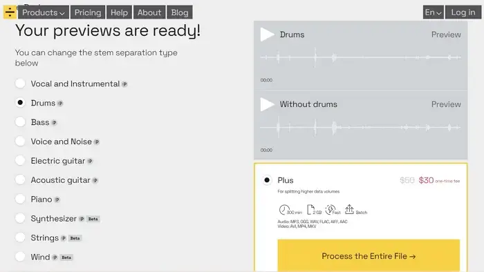 Lalal Ai Preview