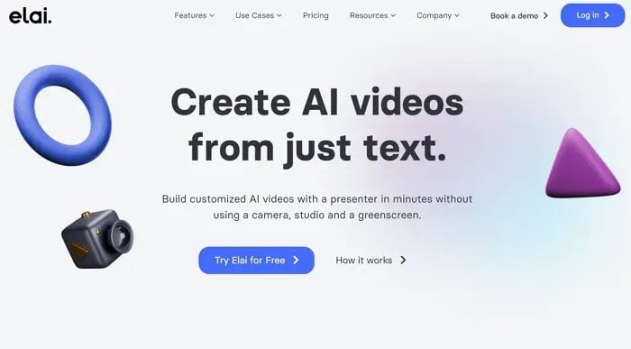 ELAI Create AI Videos from text