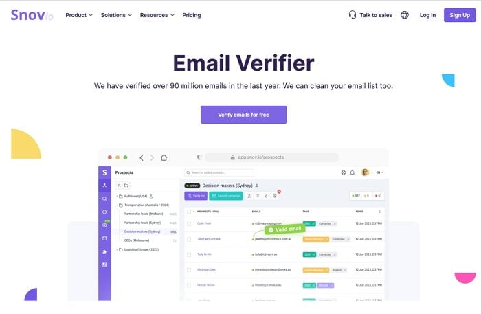 Sonv Email Verifier