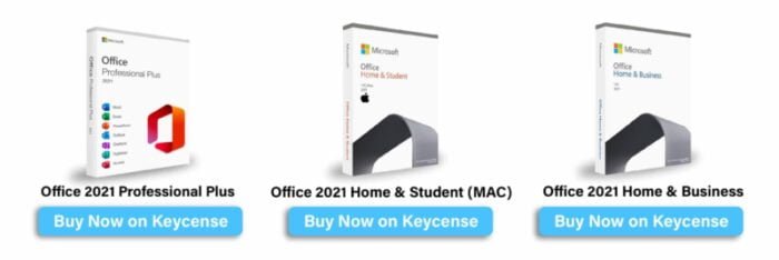 Cense de teclas clave de Microsoft Office 2021