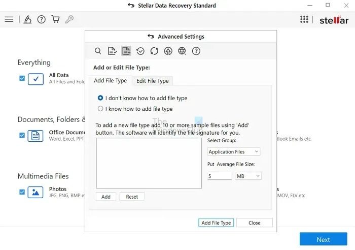 File Types Data Recovery Stellar