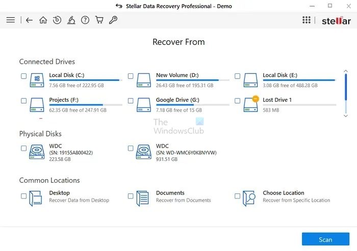 Stellar Data Recovery Professional for BSOD Data Recovery