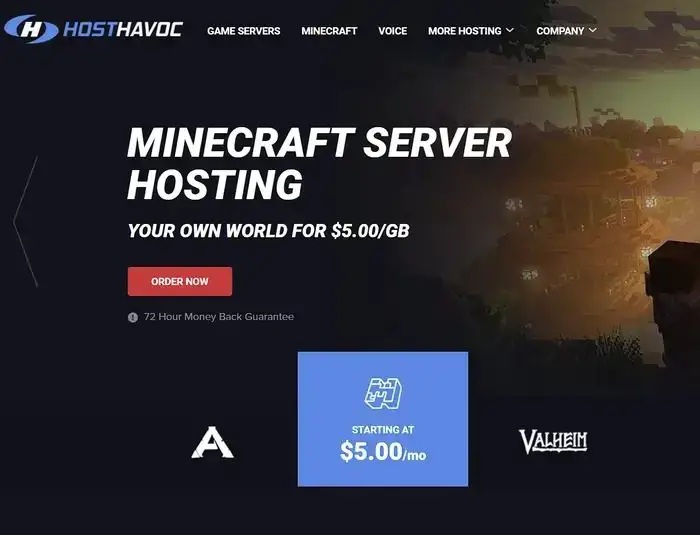 Hosthavoc: los mejores servidores de alojamiento de Minecraft para el desarrollo de juegos
