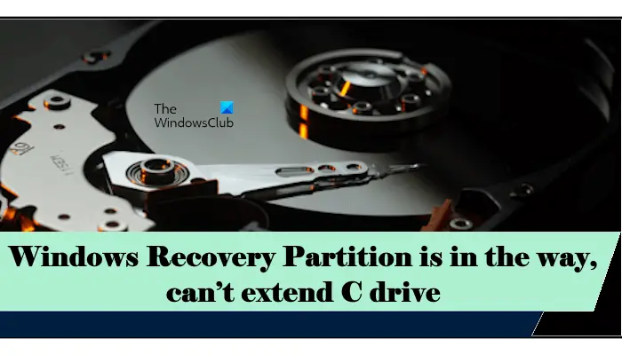 Windows Recovery Partition is in way