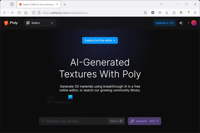 Generate textures with Withpoly