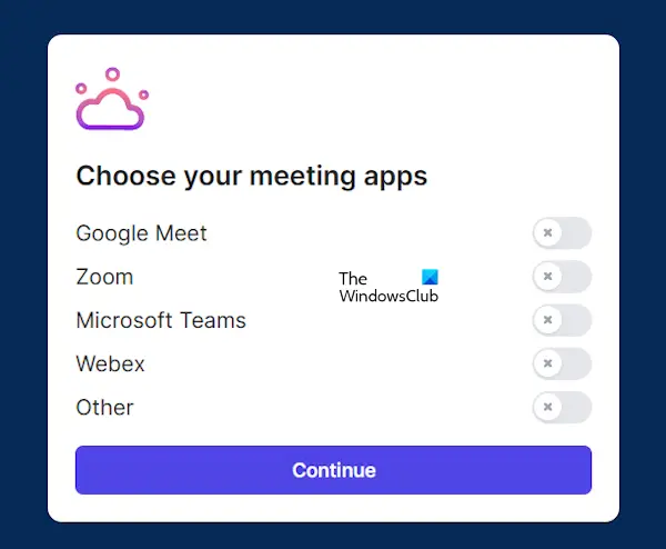 Supported Meeting apps by tactiq