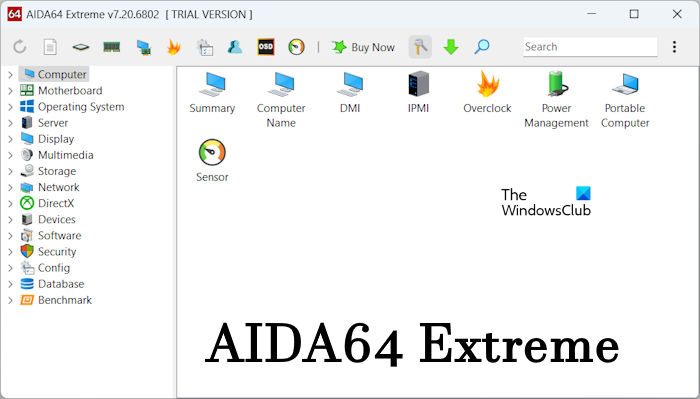 Программное обеспечение для диагностики производительности Windows AIDA64 Extreme