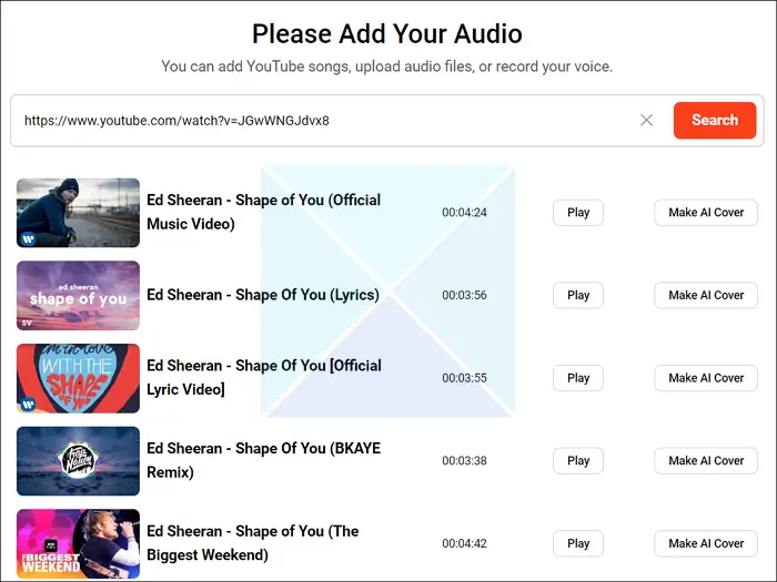 Fineshare Singify add your audio