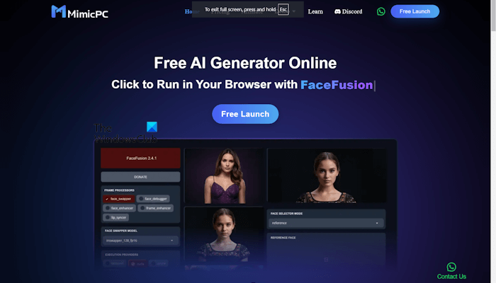 MimicPC Online AI Generator Platform