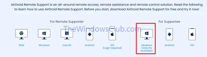 Supporter Supportee Airdroid