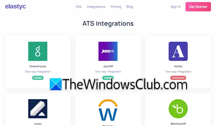 ATS Integrations Elastyc